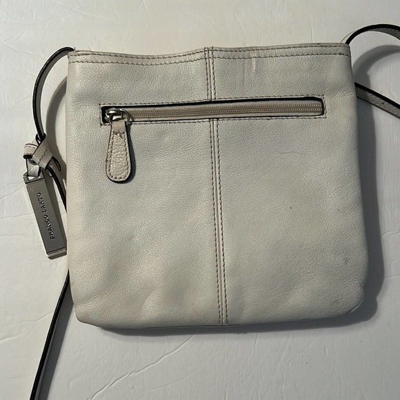 Franco Sarto white leather crossbody zip closure and pockets adjustable strap - Picture 7 of 16